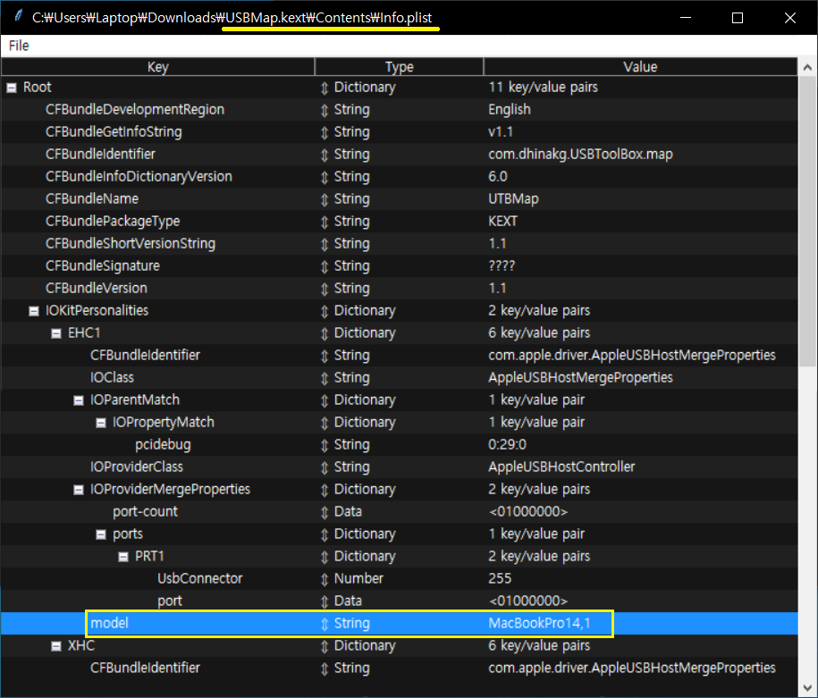 # - USBToolBox 실행 #12-1 USBMap.kext.png