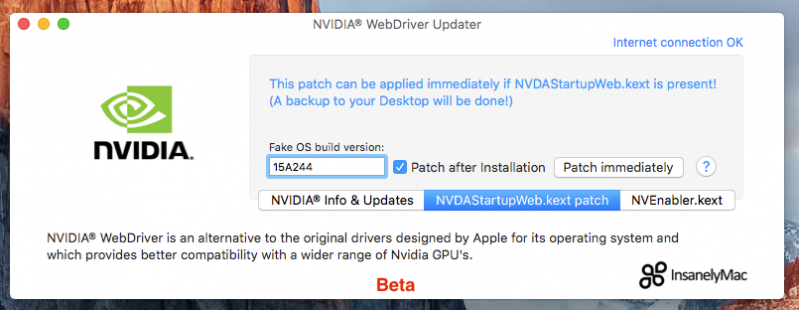 post-674334-0-32387400-1445433578.png : NVIDIA® WebDriver Updater.app 1.4