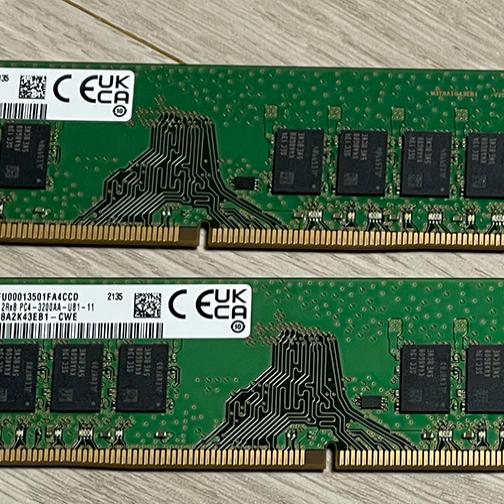 삼성 ddr4 3200 16g x 2개 팝니다.