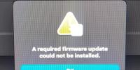 "a required firmware update could not be installed" 오류 발생..