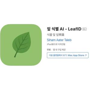 [iOS] 잎 식별 AI - LeafID (인앱 평생 무료/무료)